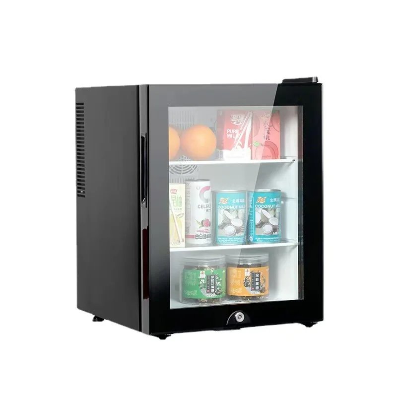 Winnamey BC-40 Small 40 Litre Mini Single Door Refrigerator 110V Cross-Border Export for Hotel Rooms Glass Door BC-40BF40