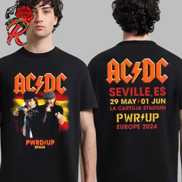 Fashion Classic Rock Band ACDC Street Trend Designer Print Pattern Pure Cotton High Quality Unisex Harajuku Leisure Sports