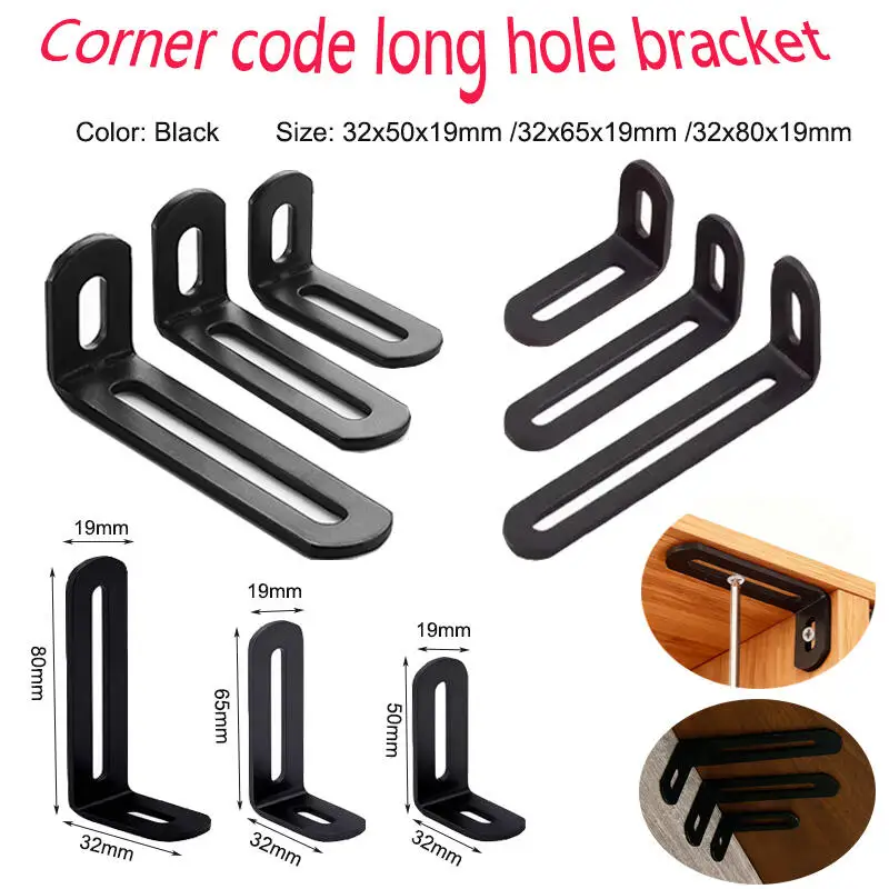 

2PCS Heavy Duty Adjustable L Shaped Corner Bracket,90 Degree Stainles Steel Angle Brace for Wooden Shelf Furniture Table Cabinet