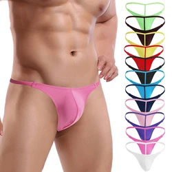 Men's Sexy Low-Waist Thong Fashion Personality Thin Belt G-String Nylon Breathable Panties