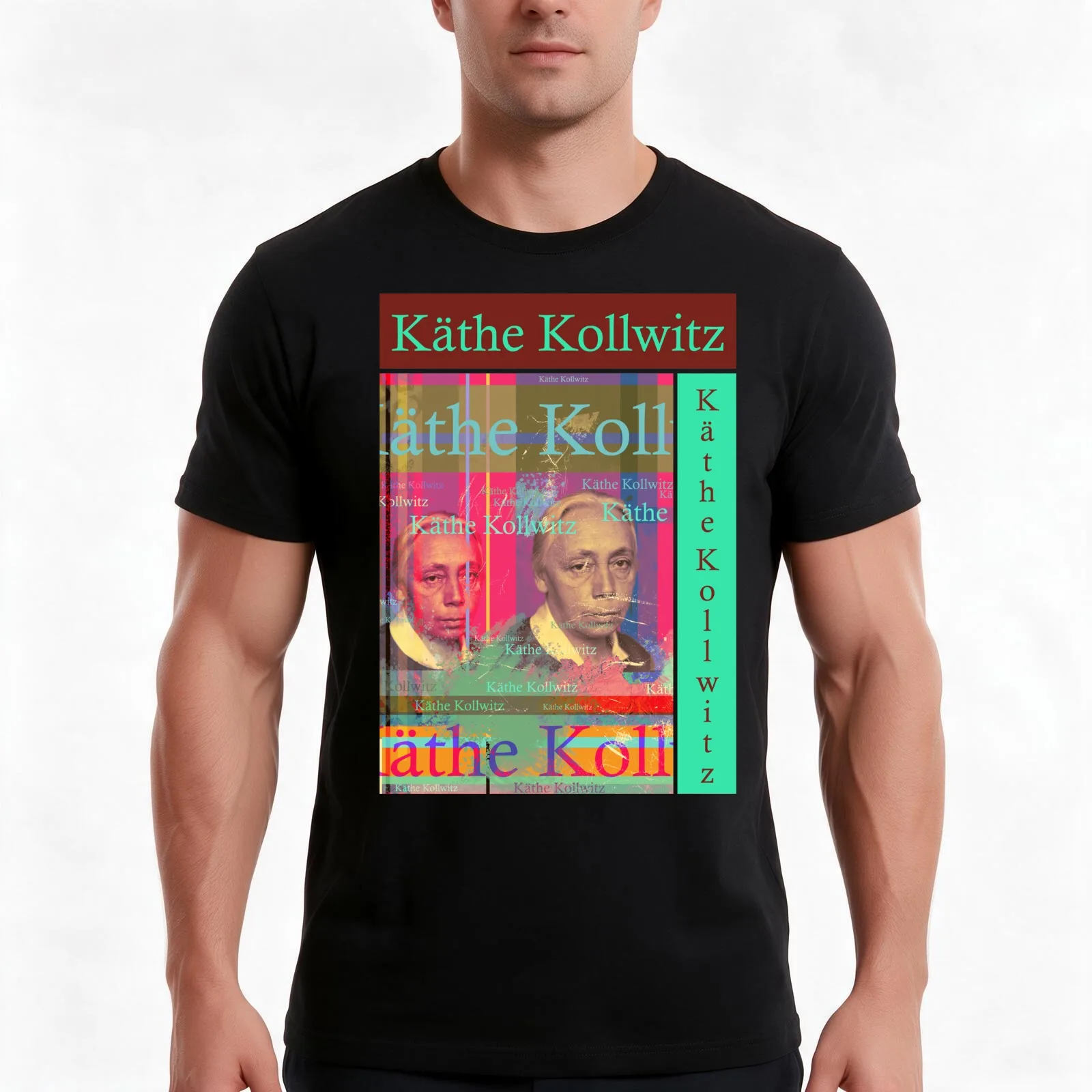 Beautiful K?the Kollwitz portrait, aesthetic collage of the well-known German artist and sculptor T-Shirt, Vintage Graphic Print