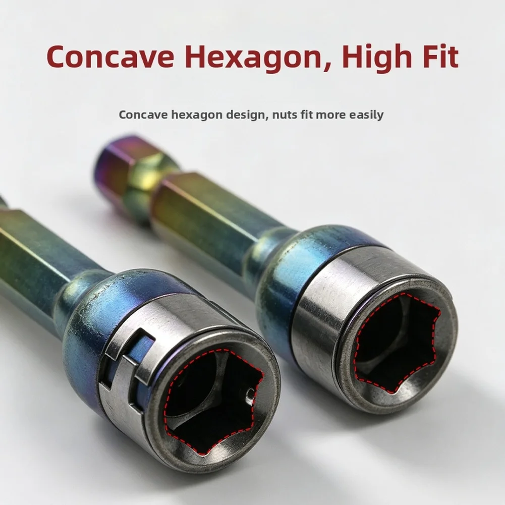 8mm Colorful Coated Ball Socket Hex Screwdriver Bit Holder For Lithium Electric Drill And Pneumatic Tools 45 Alloy Fastener