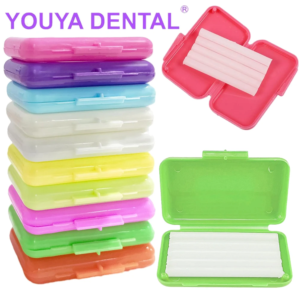 10 Boxes Fruit Scent Dental Orthodontic Wax Oral Hygiene Teeth Whitening Materials Relief Wax Sticks for Braces Gum Irritation