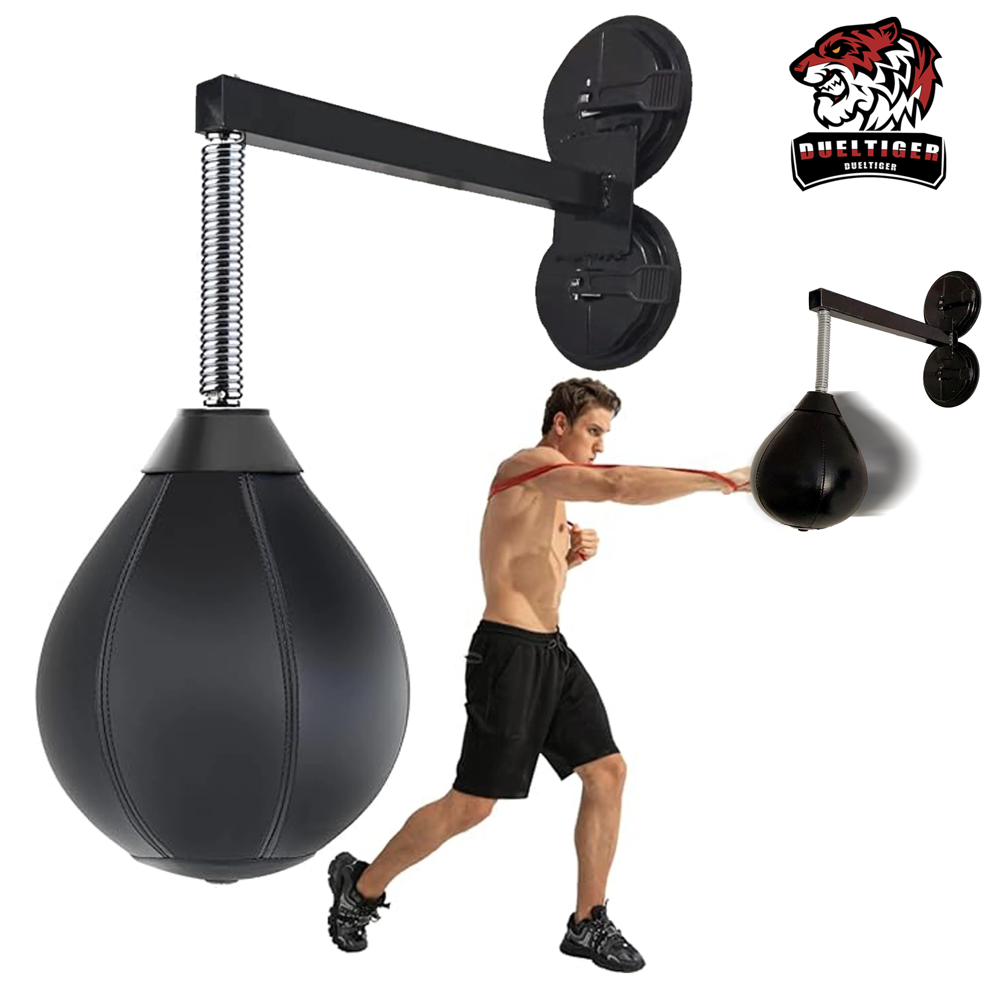 New Boxing Speed Ball Strong Double Suction Cup Base Fitness Boxing Inflate Pear Ball Reflex Speed Training Bag No Punching