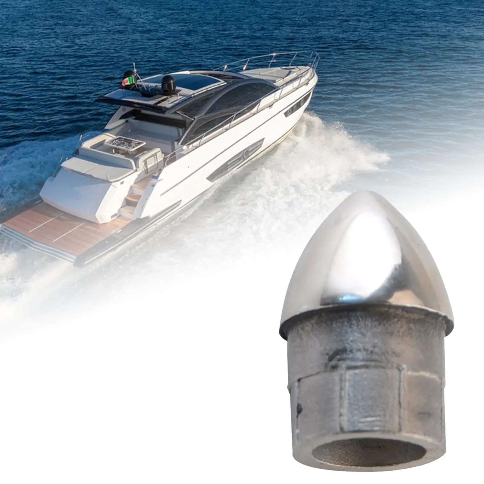 Marine Stainless Steel Boat Rail Fitting End Cap Nautical Hardware for 22mm Tube Yacht and Fishing