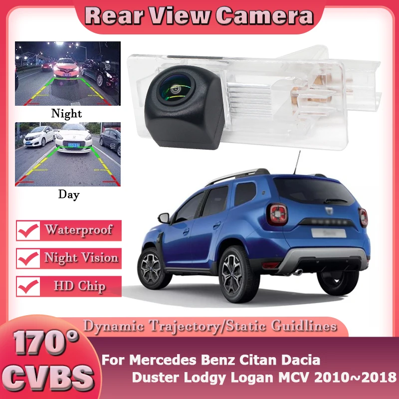 Dynamics Car Rear View Reverse Backup Parking HD 1080X720P Camera For Mercedes Benz Citan Dacia Duster Lodgy Logan MCV 2010~2018