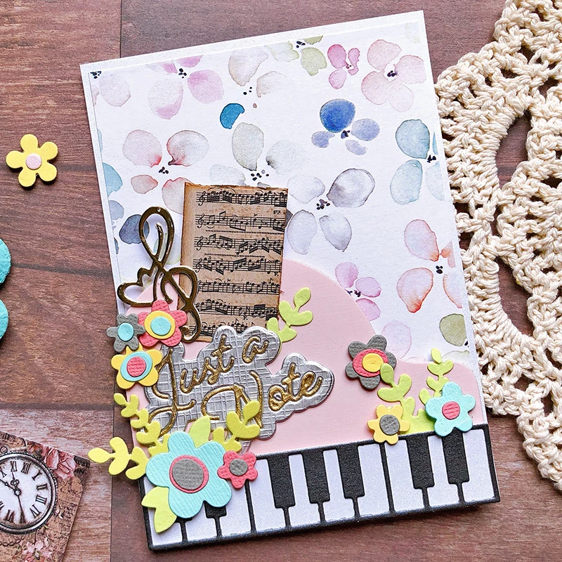 Panalisacraft Instrument Music Piano Cutting Dies Stencils DIY Scrapbooking/album Decorative Embossing DIY Paper Craft Cards