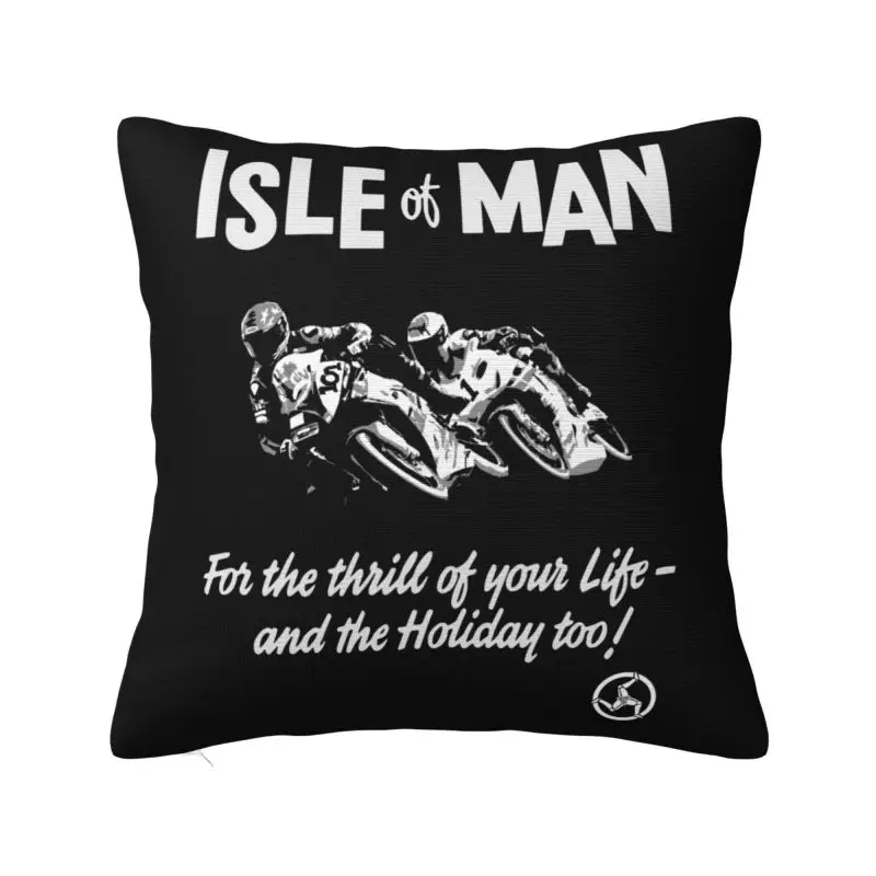 

Isle Of Man Cushion Cover Motorcycle Tt Races Soft Luxury Throw Pillow Case Living Room Decoration