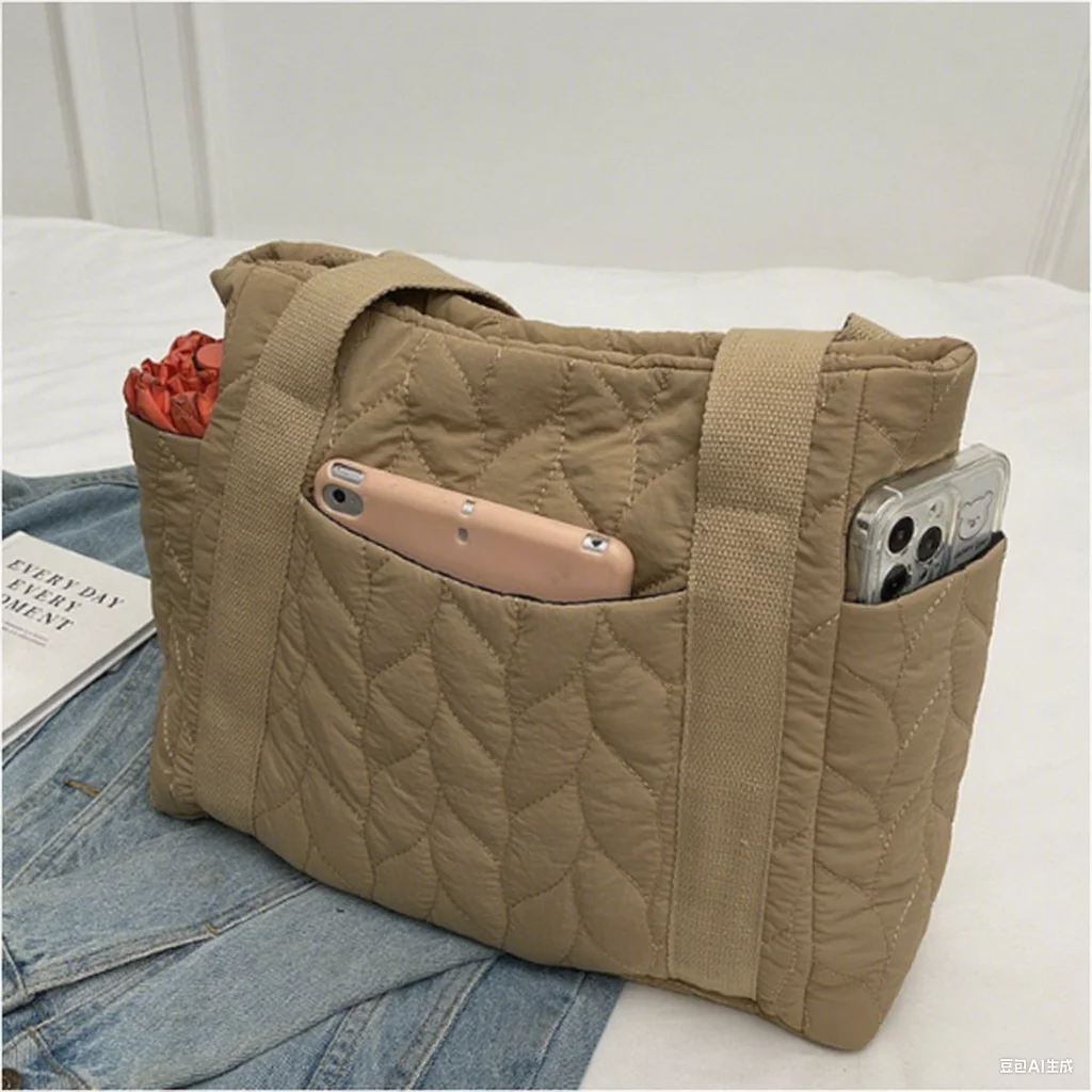 Minimalist Women's Shoulder Bags Large Capacity Multiple Pocket Tote Bag Daily Commuting Handbag For Women - view 5