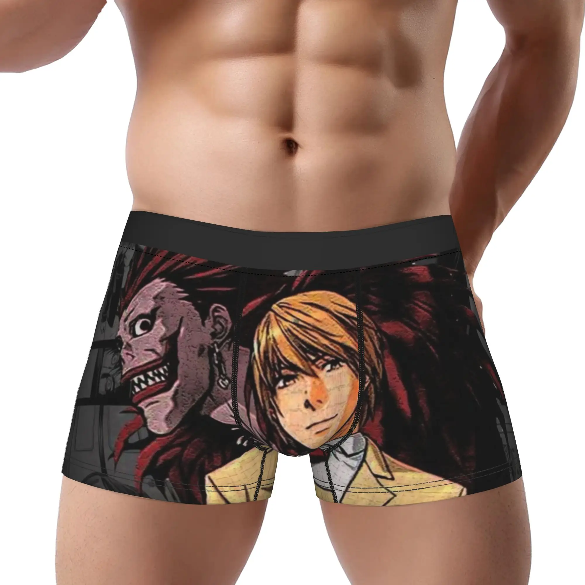 

Трусы Death Note, дышащие трусики, мужское нижнее белье, вентилируемые шорты Death Note, трусы-боксеры