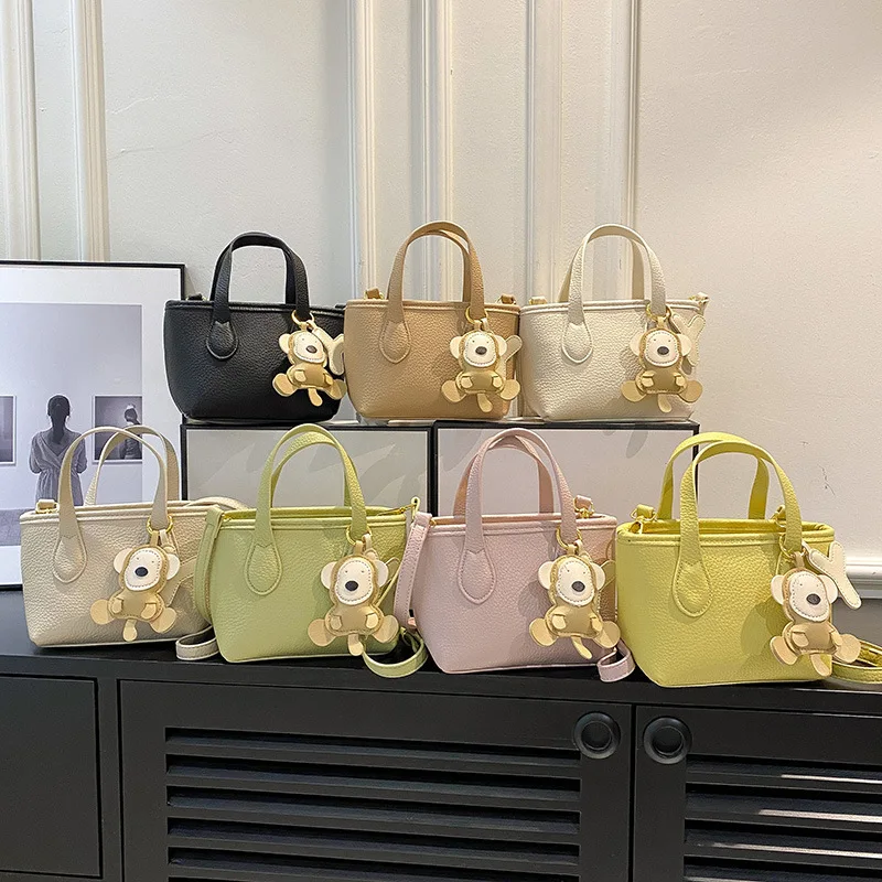 

‌2025 SS Minimalist Bucket Bag Women, Textured Shoulder Crossbody Purse Small Tote, Chic Litchi Pattern Handbag‌