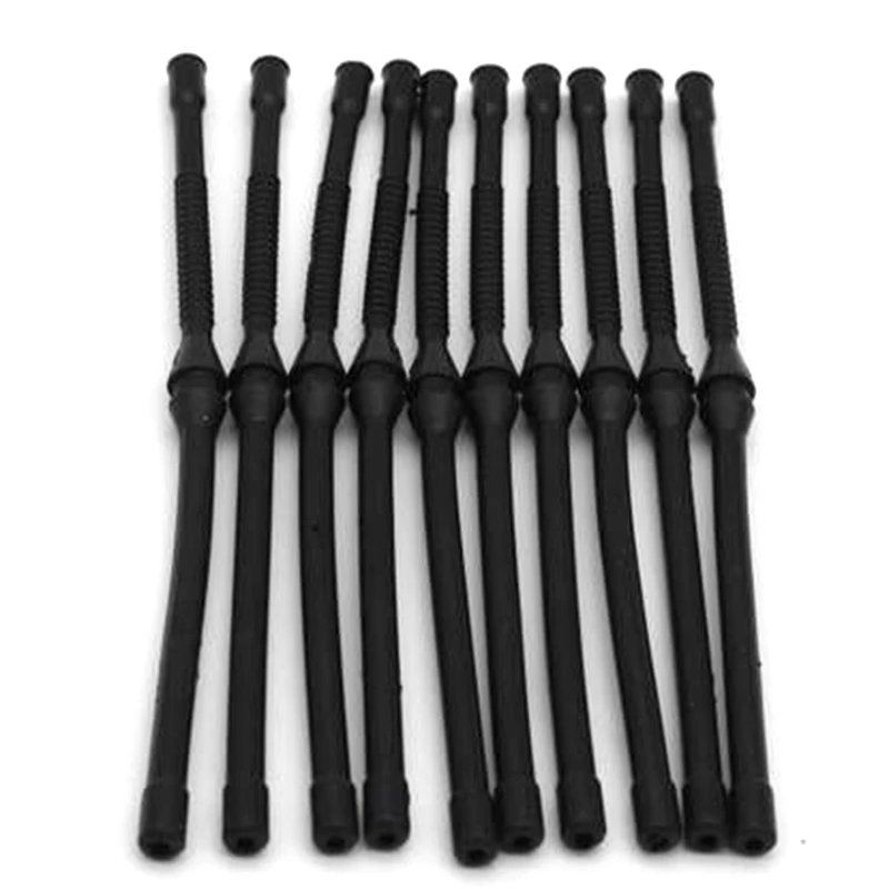 10X pipa selang bahan bakar hitam untuk gergaji mesin Tiongkok 4500 5200 45Cc 52Cc 58Cc MT-9999 bagian pipa selang bahan bakar plastik