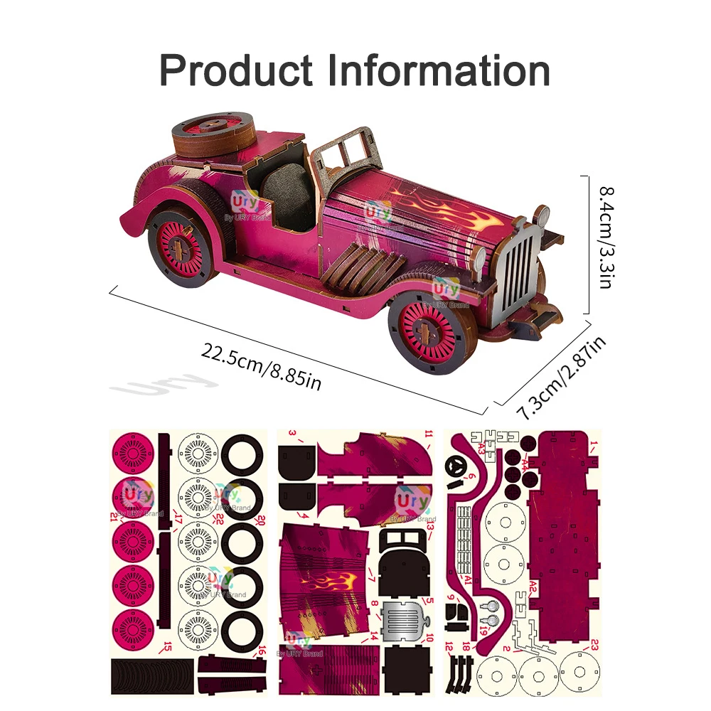 Ury Puzzle 3D en Bois Voiture - Vintage Collectible Cars avis et prix