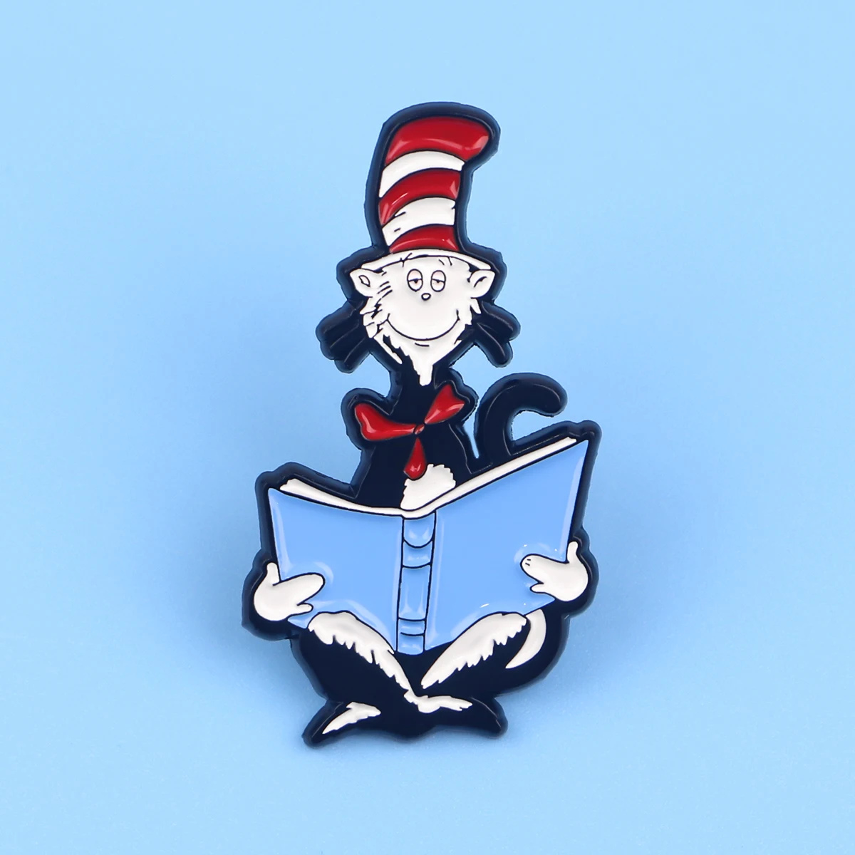 

The Cat in the Hat Enamel Pin Lapel Pins for Backpacks Brooches Badges Cartoon Brooch for Clothes Jewelry Cosplay Gifts Friends