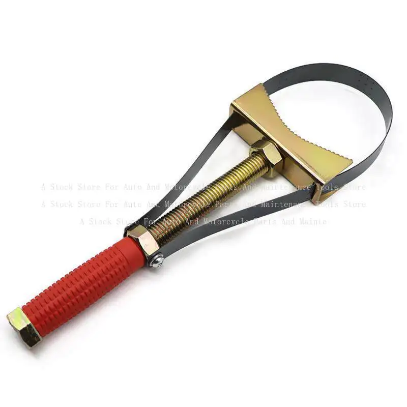 Oil Filter Removal Tool Strap Wrench Hand Tool Adjustable Diameter Steel Strap Wrench Car Motorcycle Auto Diameter