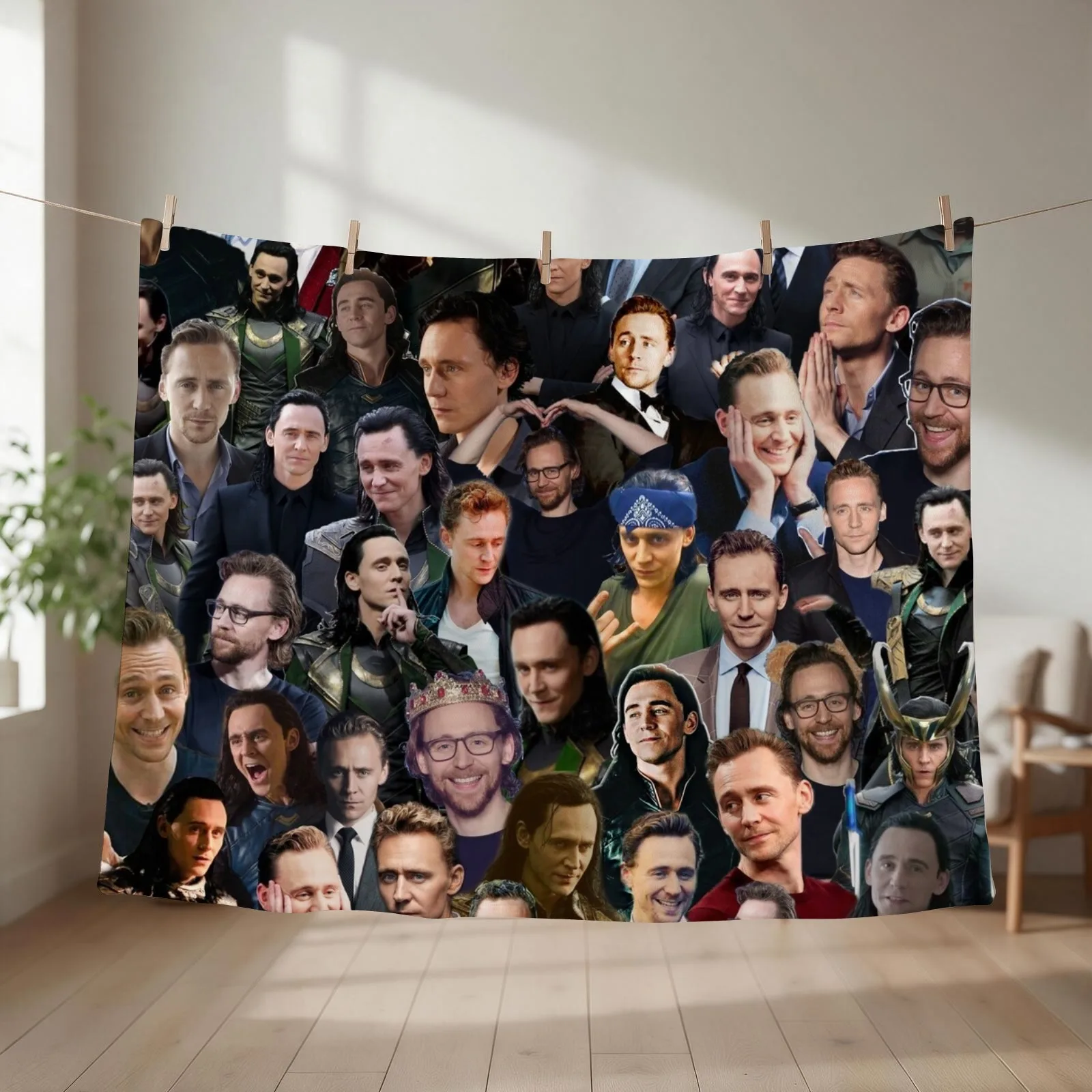 Tom Hiddleston Throw Blanket couch cozy soft plush fuzzy picnic outdoor blanket