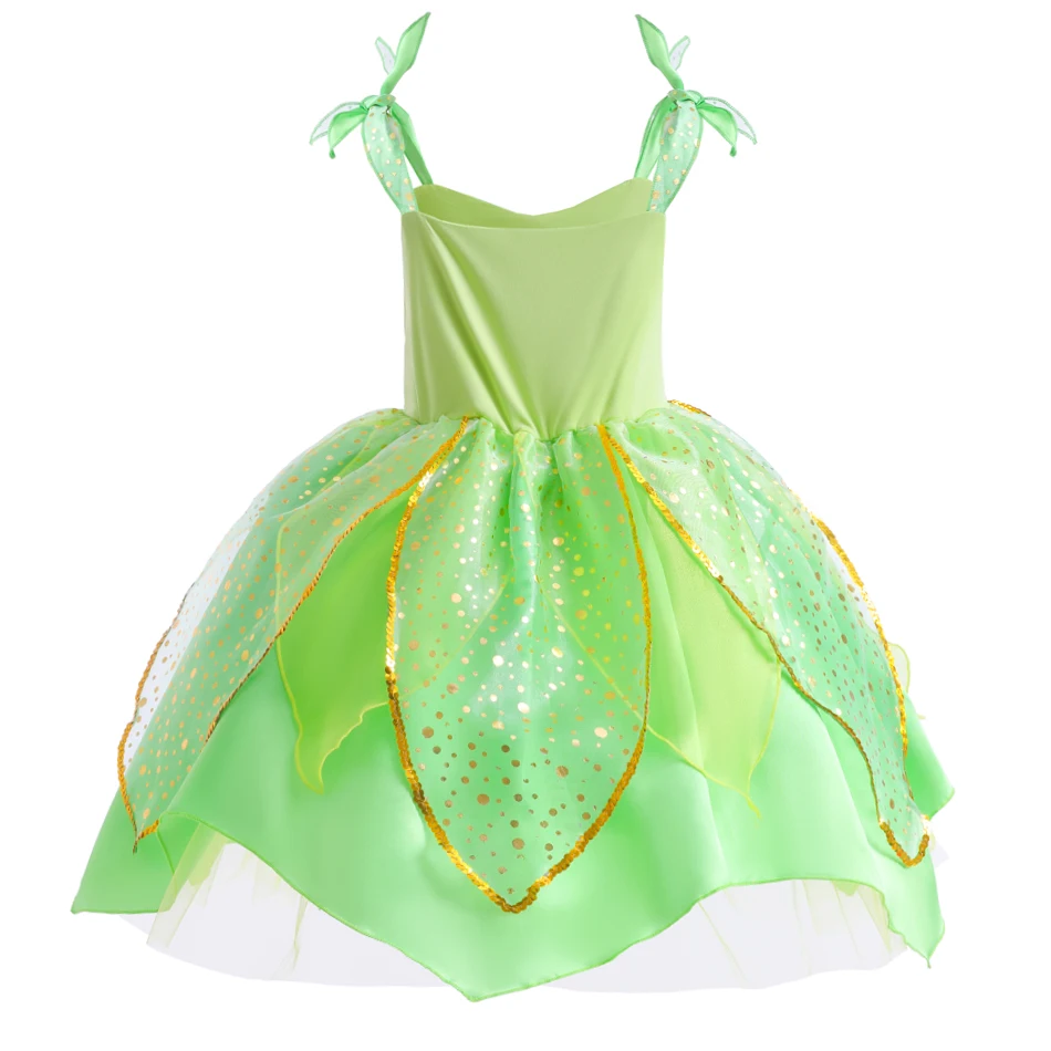 2024 Tinker Bell Cosplay Party Costume Sweet Princess Girls Dress Hot Sale Role Playing Carnival Children's Day Clothes 2-10Yrs