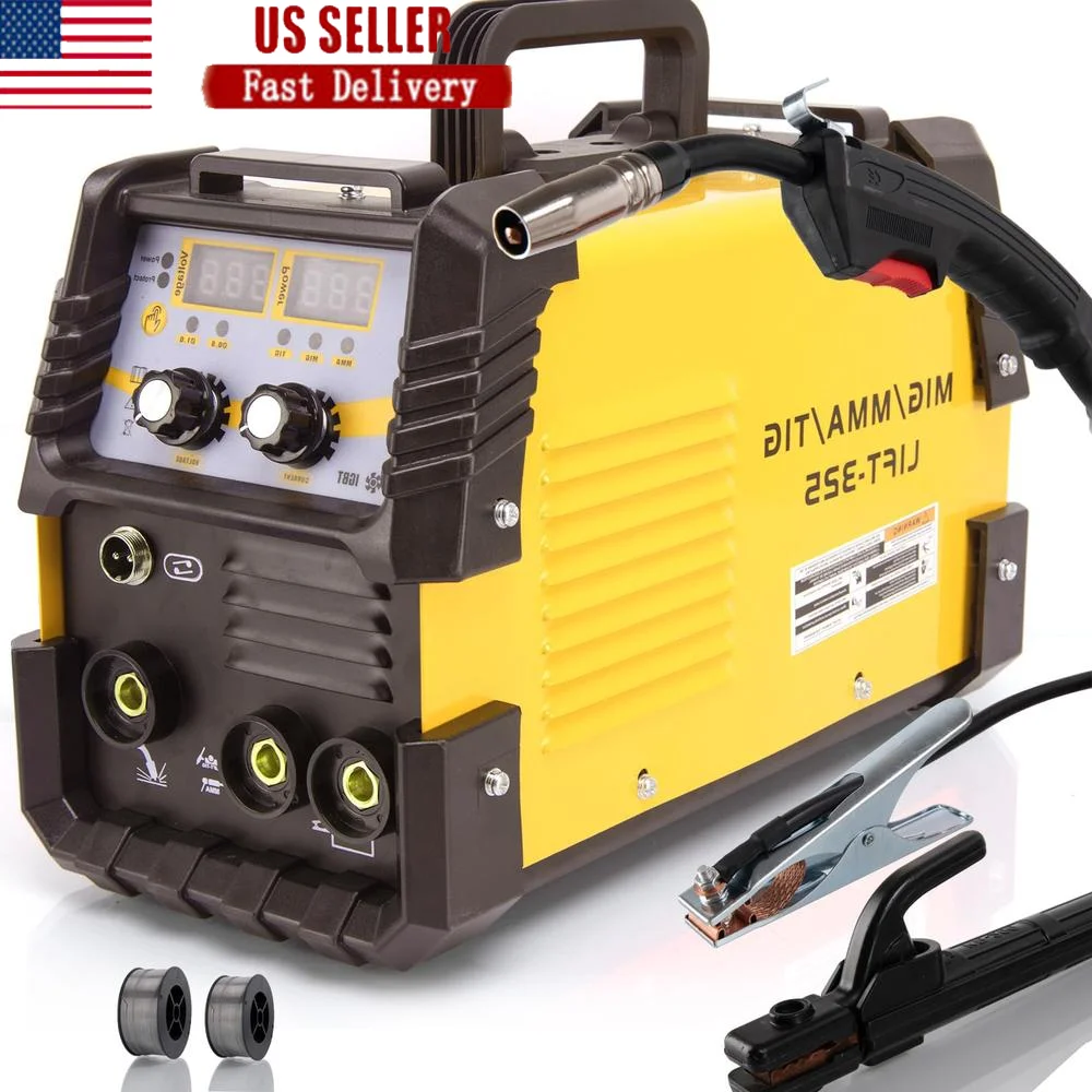 Portable 3-in-1 Welding Machine 135A IGBT Inverter Gasless Flux Core MIG Welder/Lift TIG/Stick Multi-process Welder DIY Projects