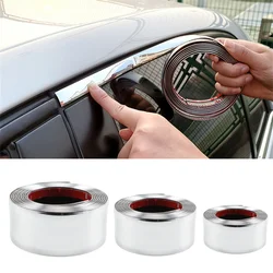 Chrome Silver Car Body & Door Protective Molding Styling Trim Universal Auto Window Edge Protection Strips Car Stickers Decorate