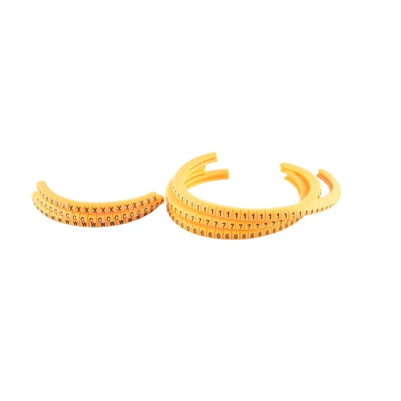 EC-2 EC-3   ( A-Z )Cable Marker 100PCS  yellow Cable Markers Single Letters  A to Z  for wire diameter EC-0 EC-1