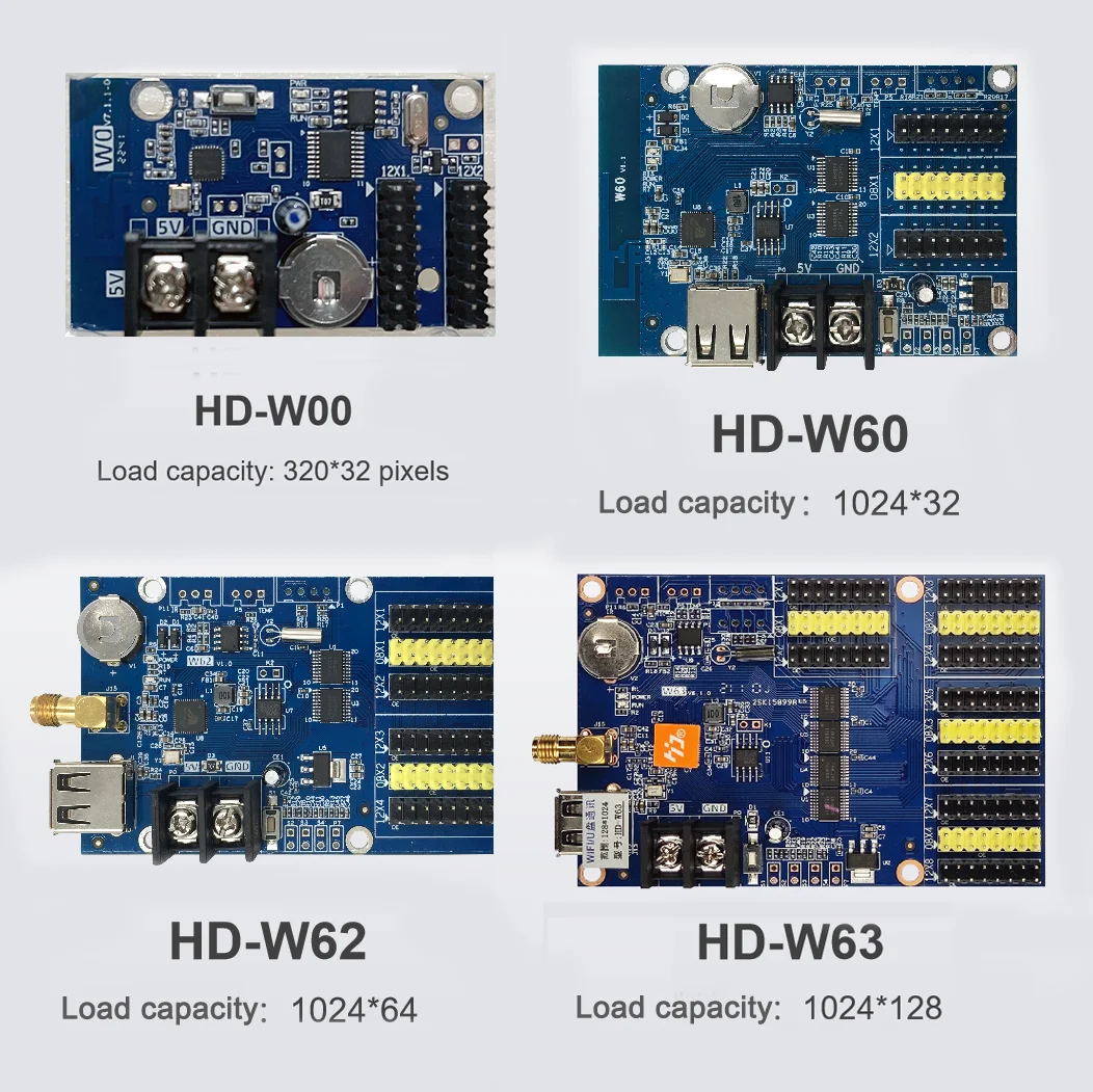 HD-W60 W62 W63 W0 P10 Single-dual Color Controller,P10 Red LED Module,HUB08 P4.75 Panels,HUB12 P10 LED Sign LED Control Card