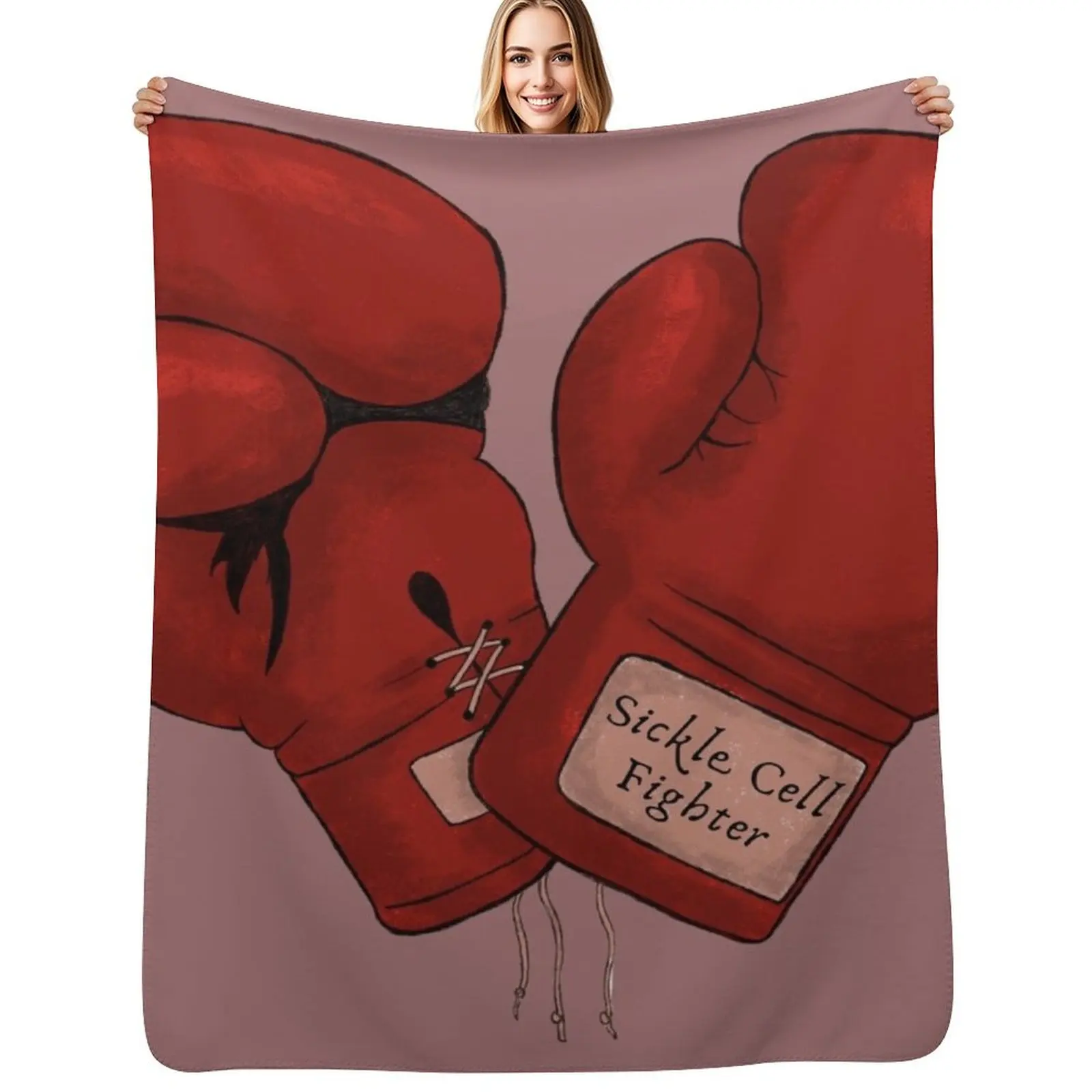 

Sickle Cell Fighter Throw Blanket Plaid on the sofa for babies Plaid For Sofa Thin Blankets