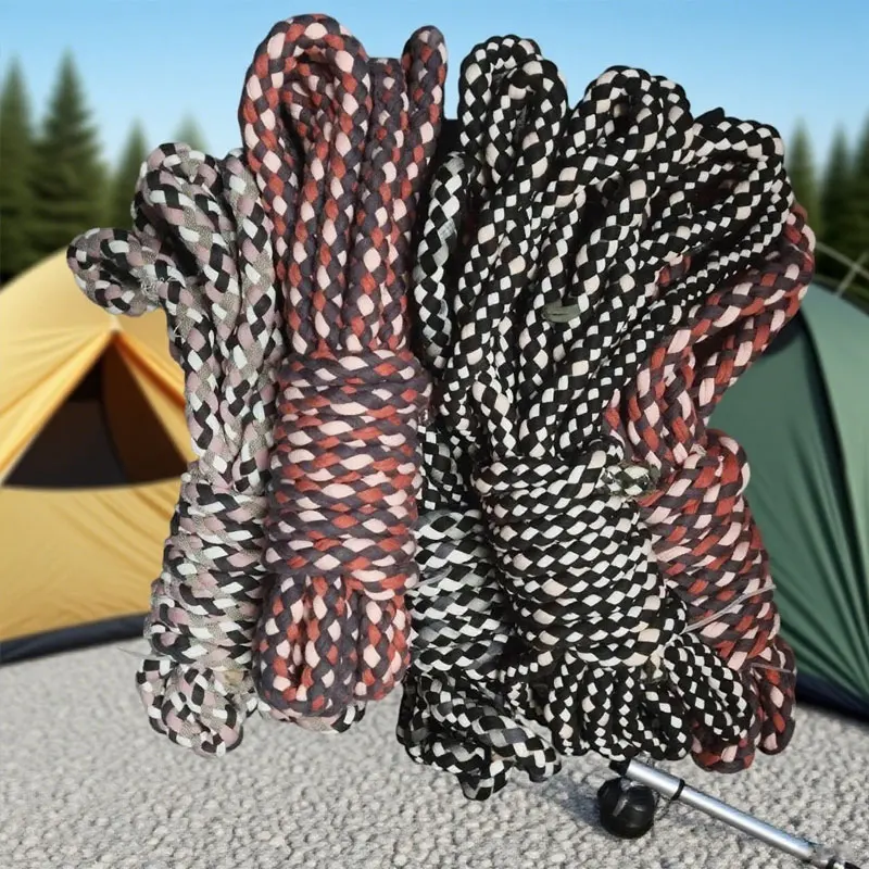 6m/8m Elastic Rope Binding Vehicle Motorcycle Tight Rope Fabric Strap Tricycle Woven Binding Rope Binding Strap Random Shipment