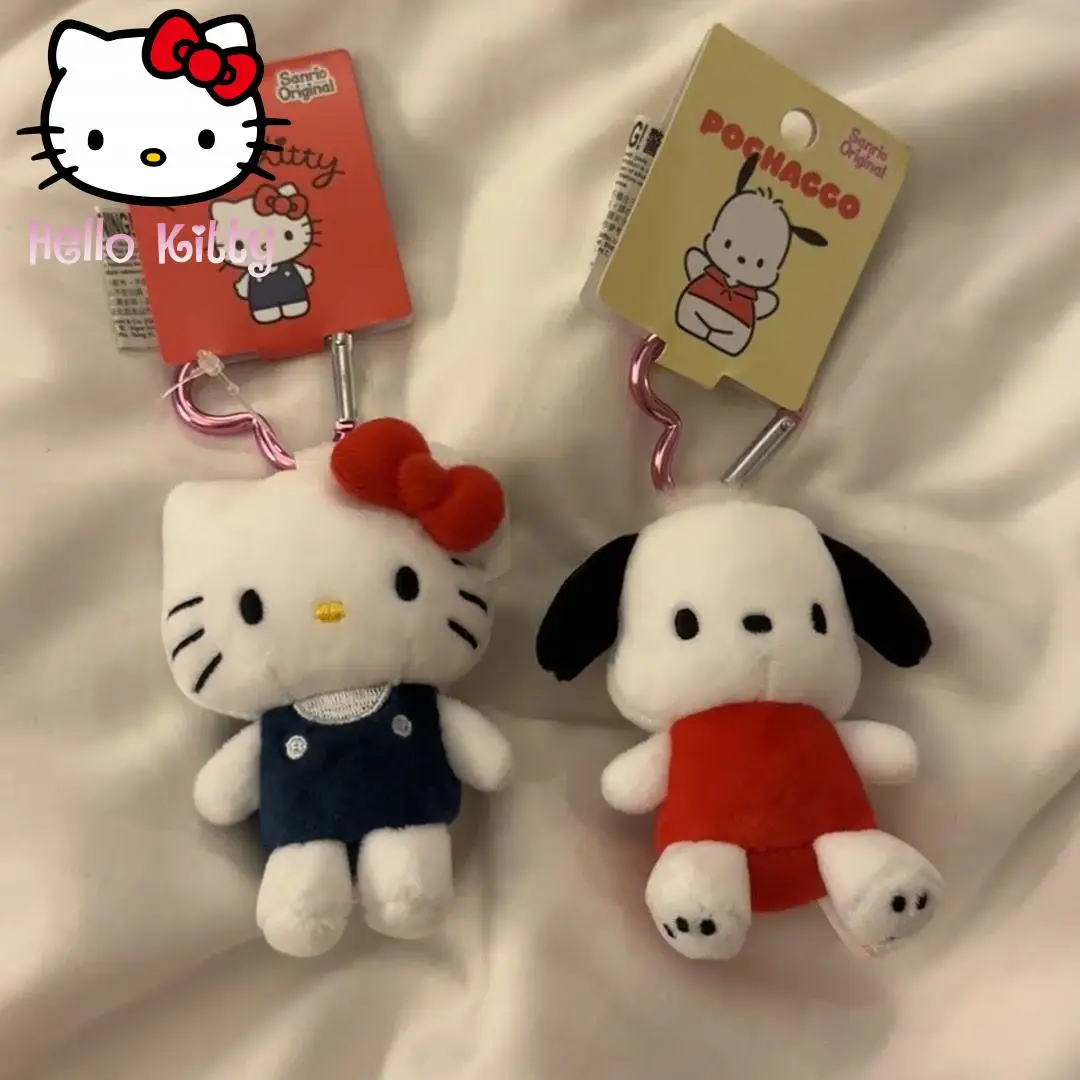 

Sanrio Anime Figure Hello Kitty Y2K Keychain Kt Doll Cute Hot Cartoon Fashion Breaking News Birthday Present Gift for Girlfriend