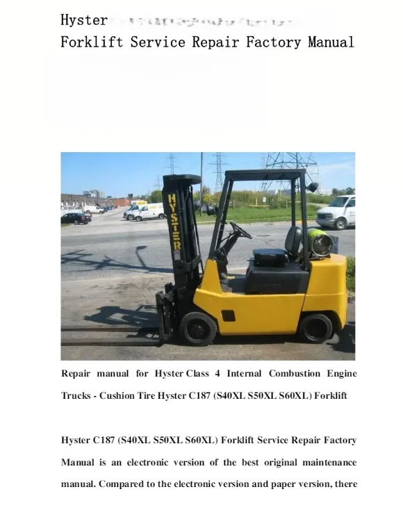 

TruckEPC3 Hyster Repair Manuals PDF [2025] FULL SET