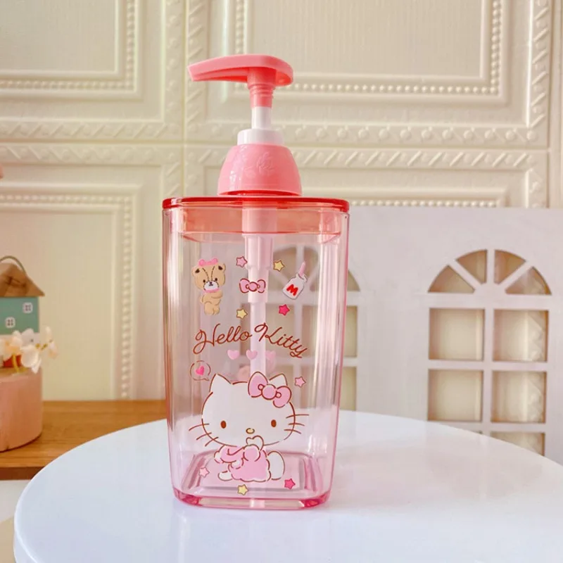 Sanrio Hello Kitty Dispenser Bottle Anime Portable Shampoo Shower Gel Bottle Cartoon Large Capacity Hand Sanitizer Sub-bottling