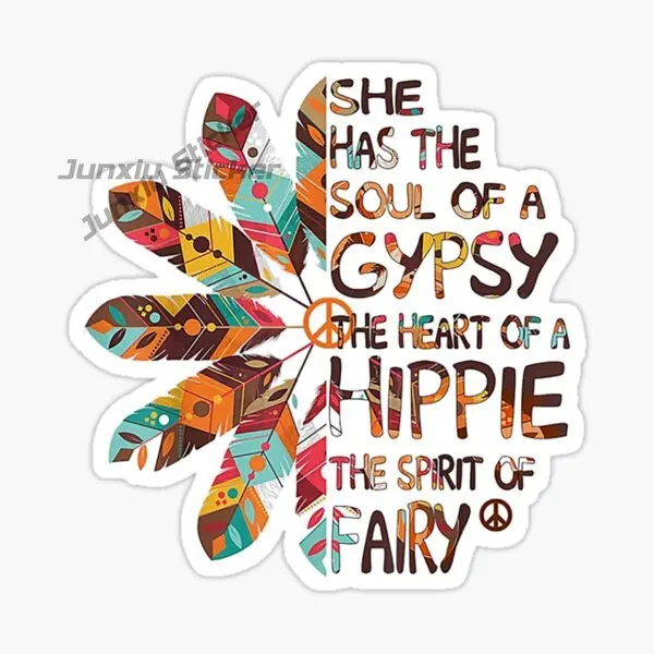 

GYPSY Letter National Flag Car Sticker Decal Laptop Vinyl Self-adhesive Car Parts Decoration Sticker Decal