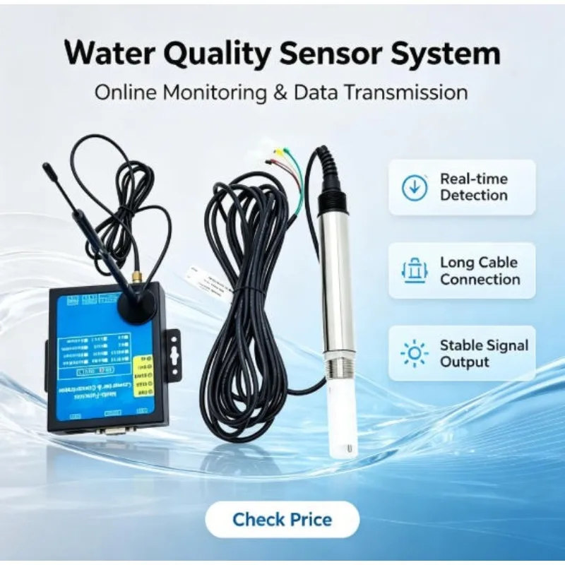 RS485 CORROSION RESISTANT  SIMULTANEOUSLY MEASURES EC TEMPERATURE TDS SALINITY WATER SENSOR for SEAWATER for AQUACULTURE