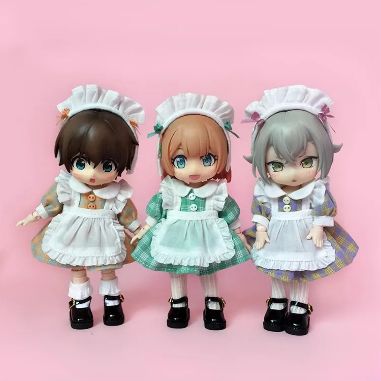 

1/6 Trendy Doll Accessories Ob11 Baby Clothes YMY Ufdoll Maid Clothes 12 points Bjd GSC Body Skirt Set Model Toy DIY Gift