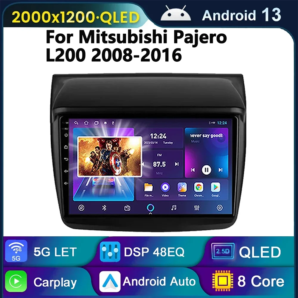 

For Mitsubishi Pajero Sport 2 2008 - 2016 L200 4 2006 - 2015 Triton 2006 - 2014 Car Radio Multimedia Video Player Navigation 4G