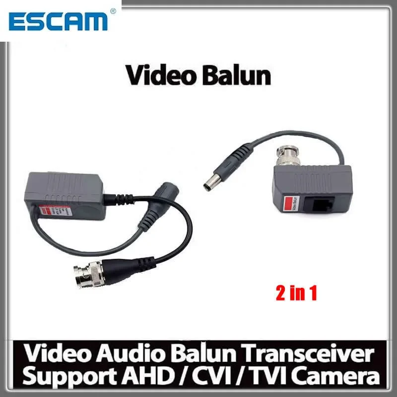 5 pair 2 in 1 CCTV Camera Video Balun Transceiver Connector BNC UTP RJ45 Video and Power over CAT5/5E/6 Cable Security