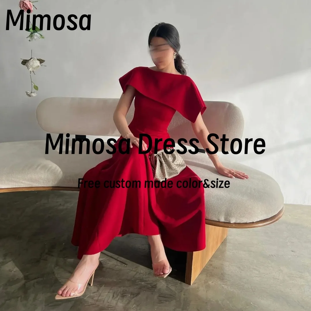 

Mimosa Prom Dresses O-Neck платье женское вечернее Ankle Length Graduation Party Evening Gowns Customized