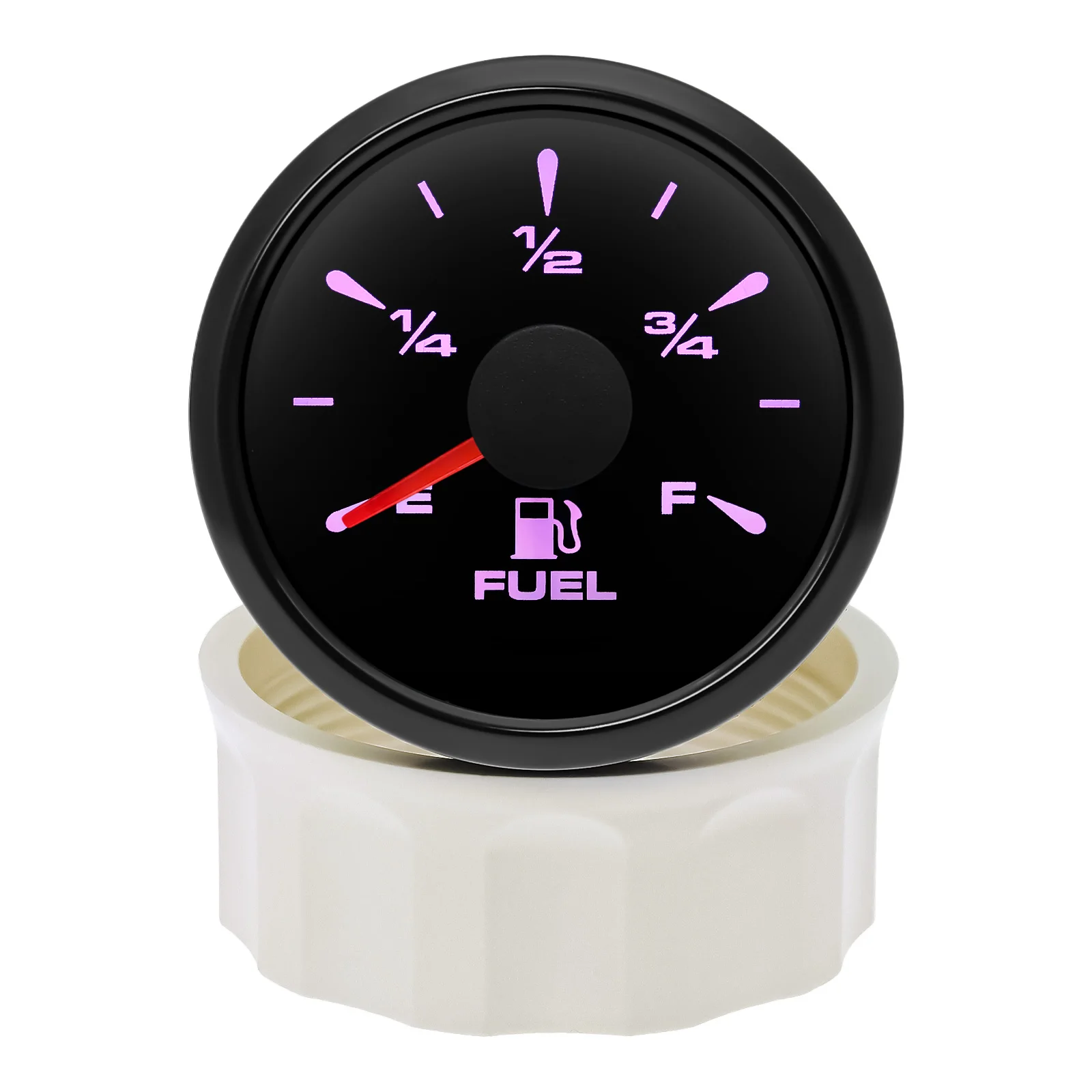 0-90 Ohm Boat Marine Fuel Level Gauge 52mm Pointer Fuel Level Meter 7 Colors LED Display for Universal Boat Car Truck customized