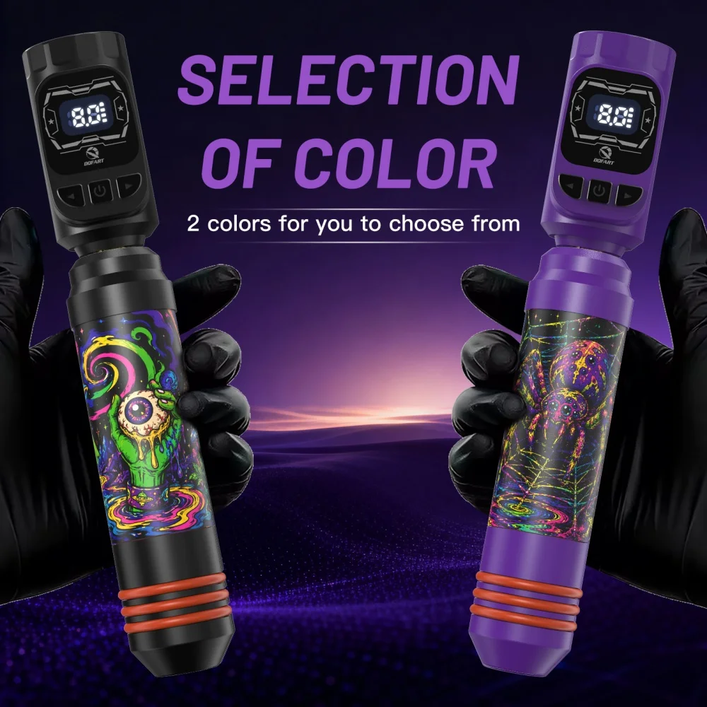 M3 Detachable Battery Electric Wireless Tattoo Machine Pen Led Digltal Display Tattoo Artists Blue Soap Tattoo Needles Halloween