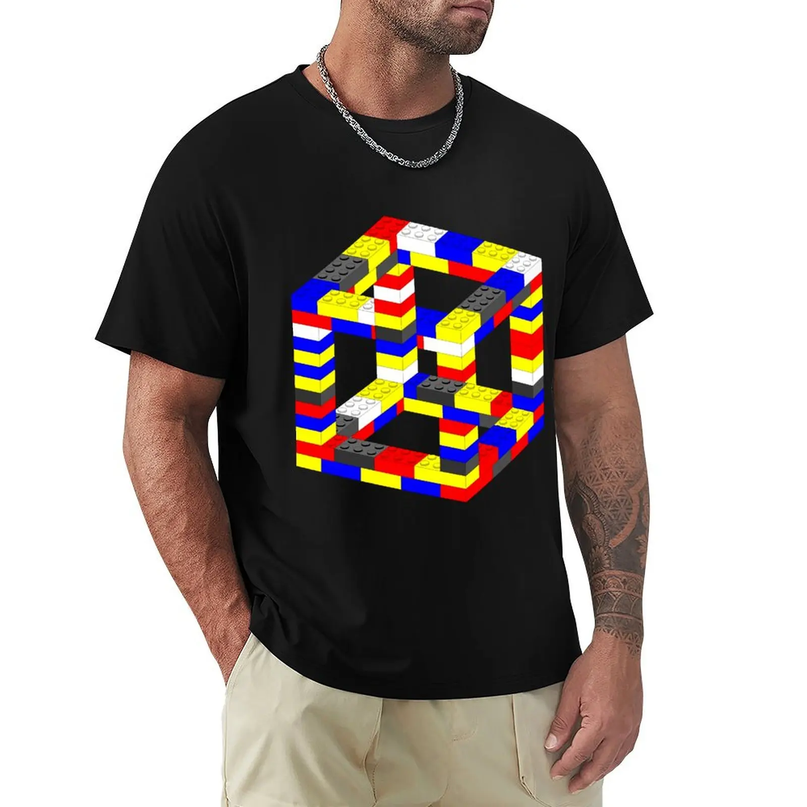 

Impossible Cube Bricks Original T-Shirt quick drying Anime t-shirt Men's t-shirts
