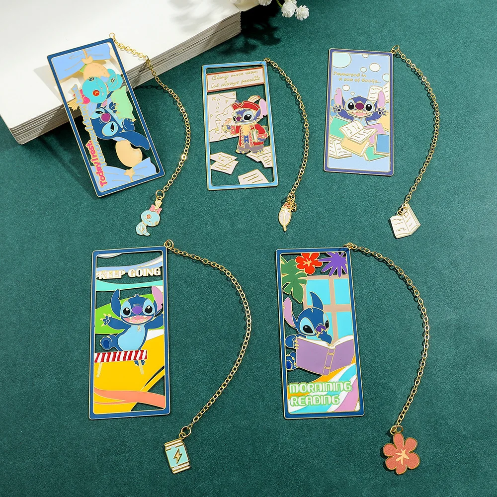 

Anime Stitch Metal Bookmark Disney Cartoon Souvenirs Student Learning Stationery Party Decorations Pendant Children's Toys Gifts