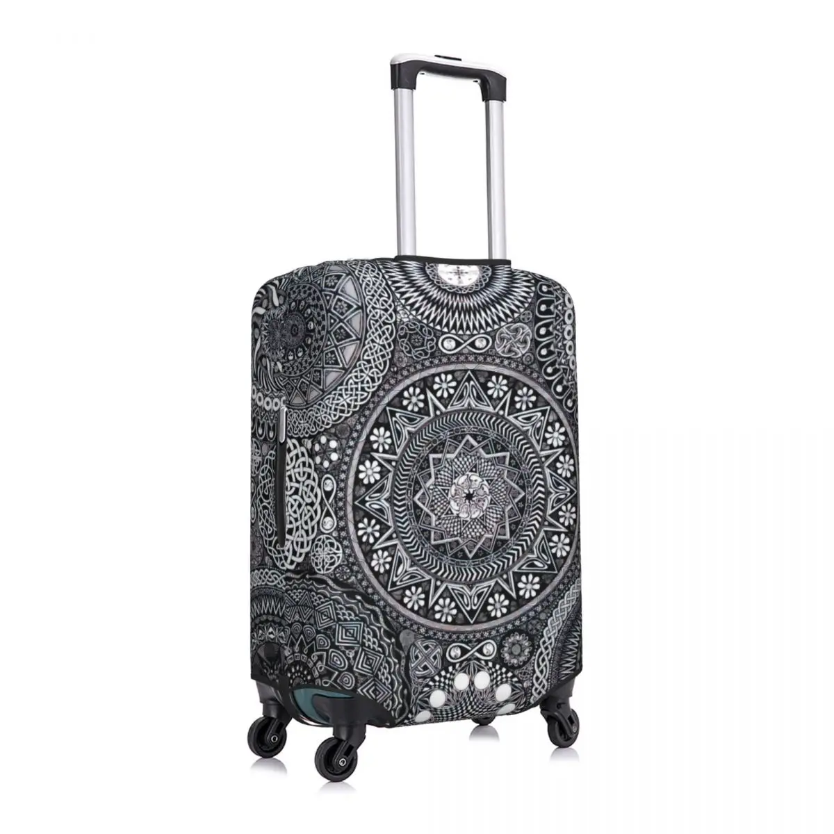 Mandala Bouquet Print Luggage Protective Dust Covers Elastic Waterproof 18-32inch Suitcase Cover Travel Accessories