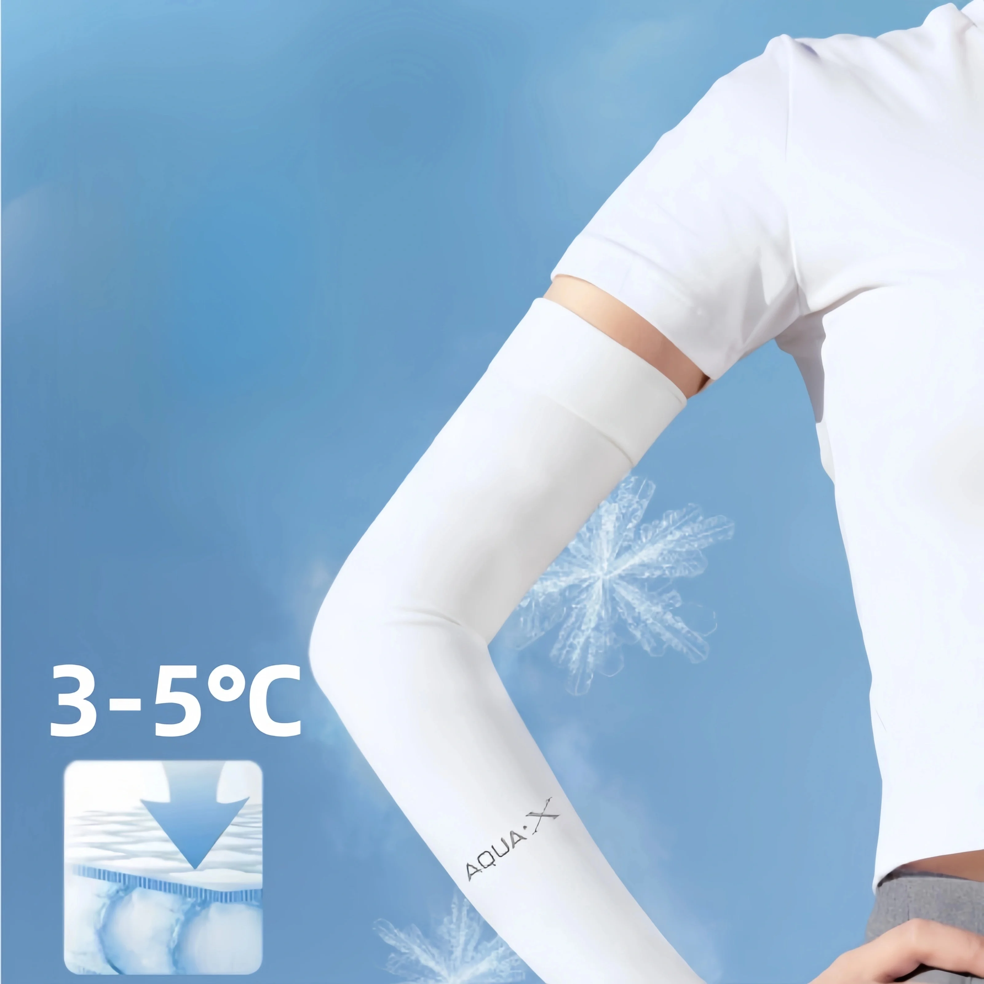 3 pares de mangas de proteção solar para homens e mulheres, mangas anti UV para o verão, mangas simples de seda gelada para proteção solar.