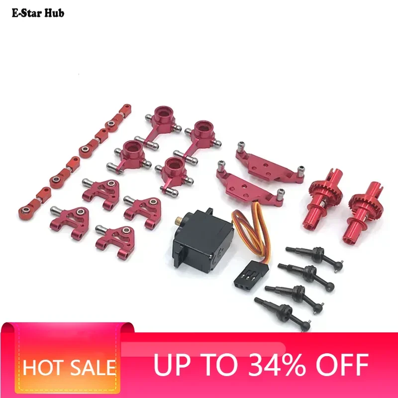 

Для Wltoys P929 P939 K969 K979 K989 K999 1/28 RC автомобиль Металлические обновленные детали Рулевая чашка Поворотный рычаг Набор пластин амортизатора