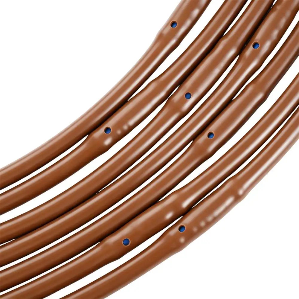 200M/Roll Brown Drip Irrigation Tubing 4/6mm Soaker Hose Micro Drip Line Garden Greenhouse Farm Water Saving Irrigation Pipe