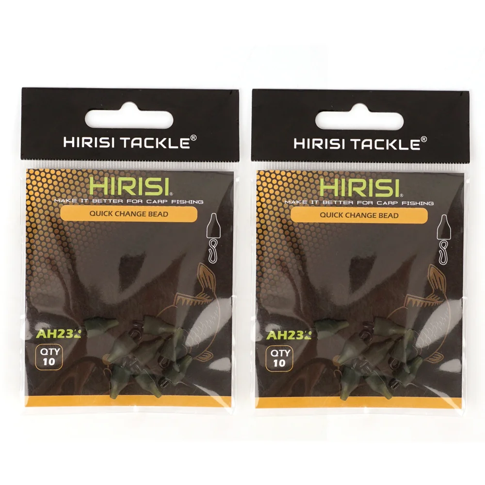 Hirisi AH232 10/20 Stuks Karpervissen Rubber Heli Buffer Sleeve Quick Change Swivel Terminal Tackle Accessoires voor Grof Vissen