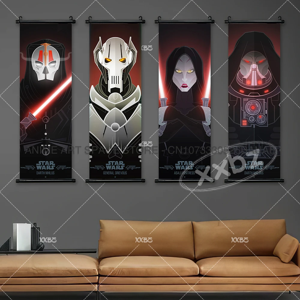 Star Wars Scrolls Picture Wallpaper Luke Skywalker Poster General Leia Organa Hanging Painting The Last Jedi Wall Art Home Decor