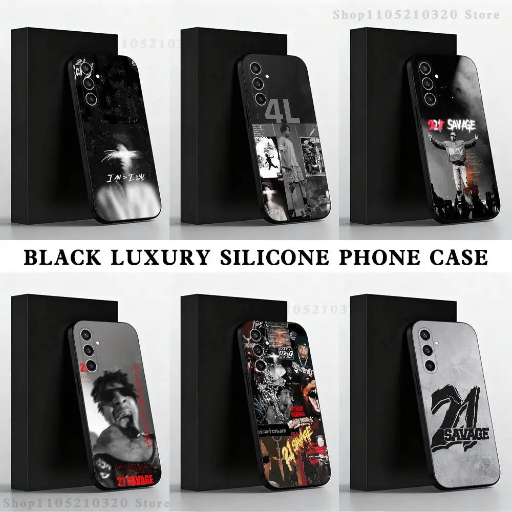 

21 S-Savage Poster Phone Case For Samsung S 25,24,23,22,30,21,10,9,Ultra,Plus,Lite,FE,4,5 G Black Soft Case