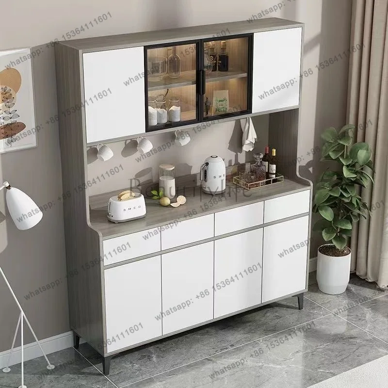 LDEntryway Storage Cabinet Sideboards Multifunctional Microwave Shelf Multi Layer Tall Living Room Cabient Buffet Mueble