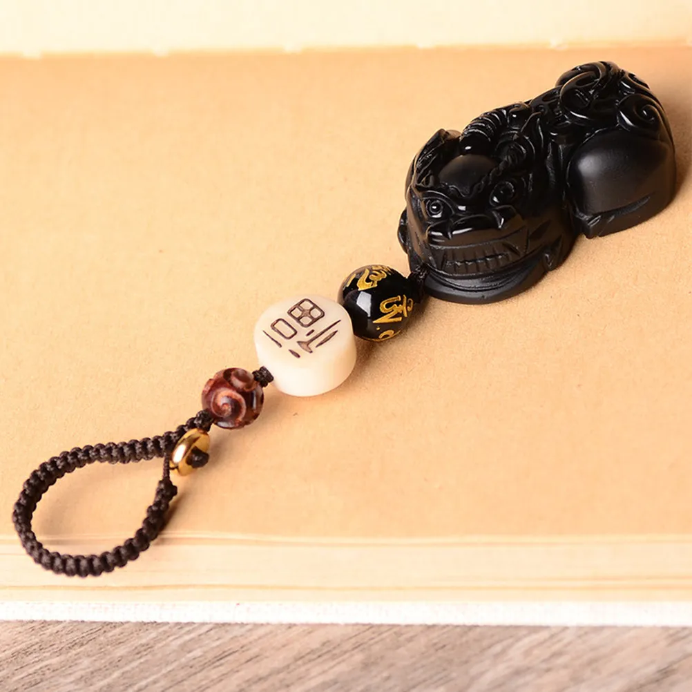 

1Pcs Pendant Chinese Style Stone Car Key Pendant Feng Shui Hanging Ornament for Keys Phone USB Disk Decoration Gift