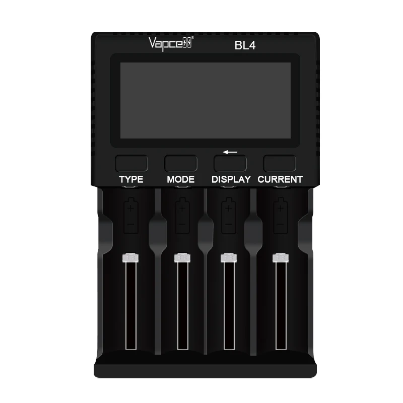 New Hot Selling Vapcell BL4 Charger 9V 2A Smart 4 slots Fast Battery Charger For 18650 21700 26650 Lithium Rechargable Batteries